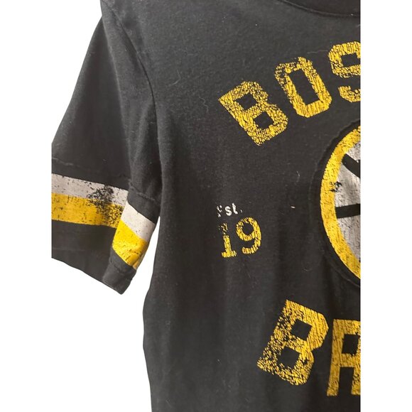 Boston Bruins CCM Womens Short Sleeve Black T-Shirt NHL 1924 Logo Graphic Size S - Picture 3 of 6